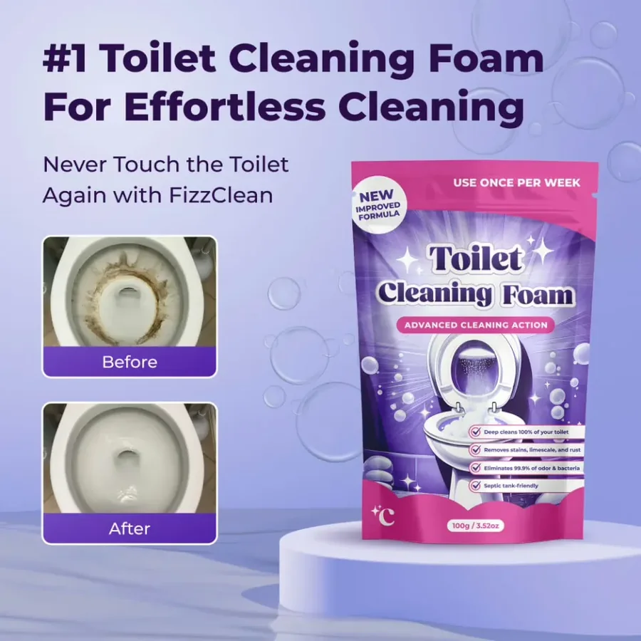 FizzClean — effervescent toilet cleaning foam